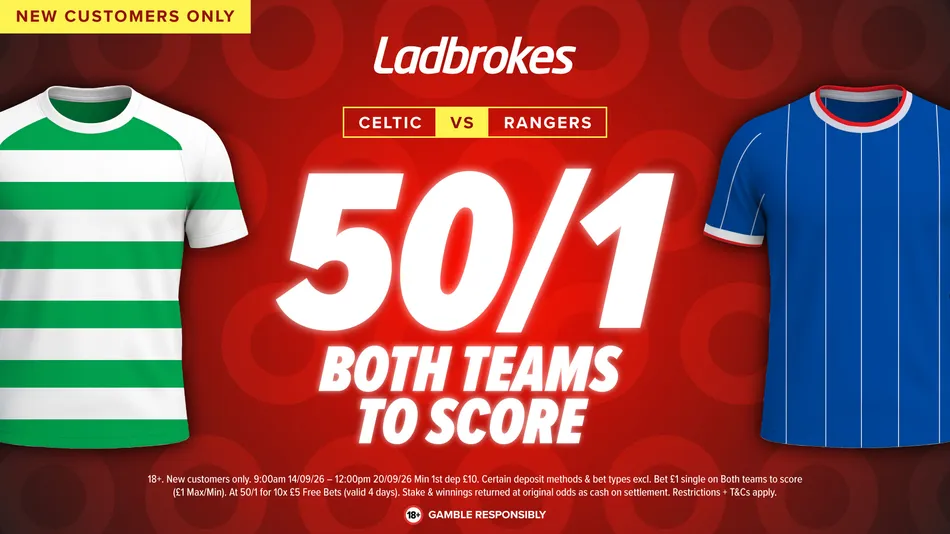 Celtic vs Rangers betting offer: Get 50-1 on both teams to score with ...