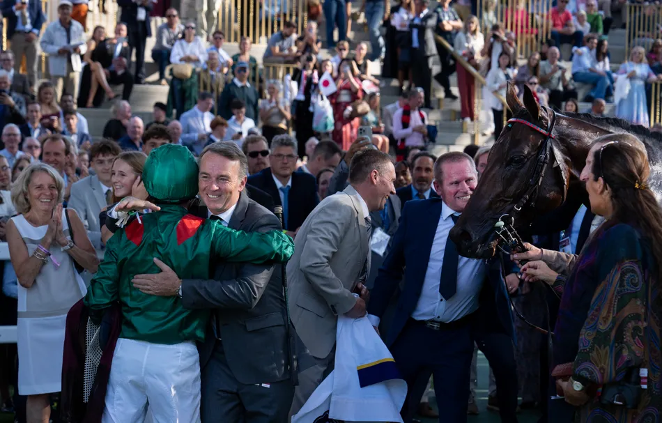 The pressure finally shows as Francis Graffard sheds tears on the day Daryz earned a special place in Arc history