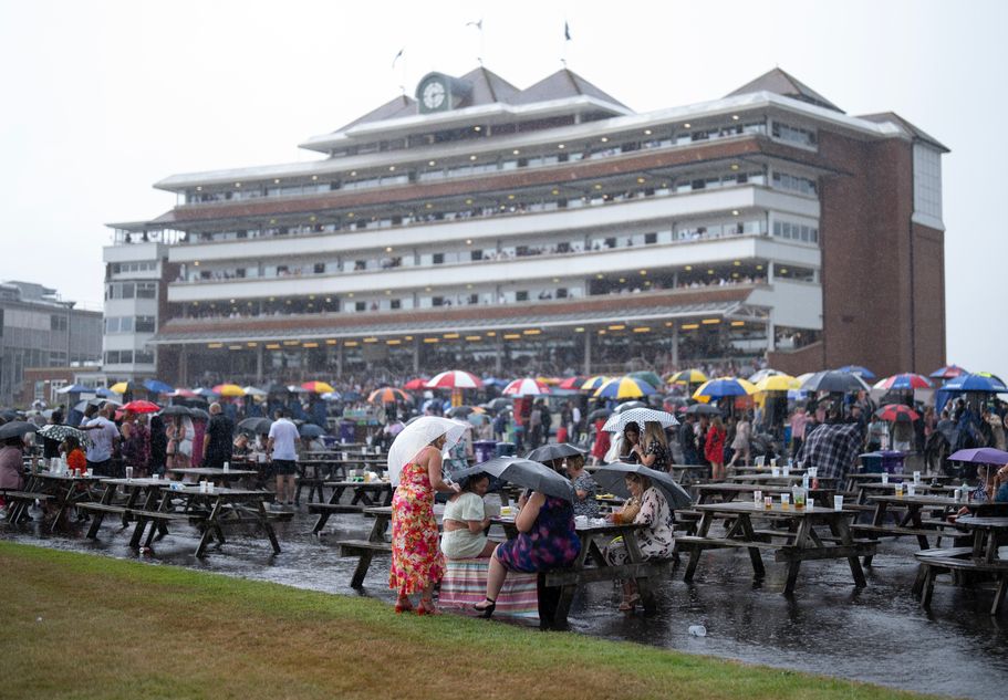 Waterlogged Newbury cancels Friday's fixture with Saturday's Group 3 card in doubt as Storm Austen rolls in