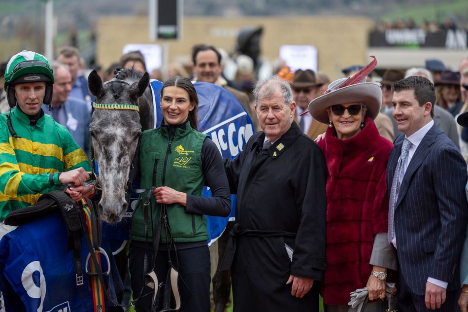 ‘Every winner at Cheltenham is special’ – Saratoga storms to success to get birthday boy JP McManus off the mark at this year’s festival