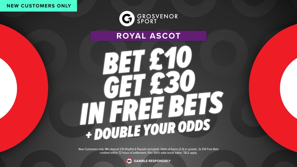 Grosvenor Ascot Gold Cup betting offer: get £30 in free bets plus double your odds