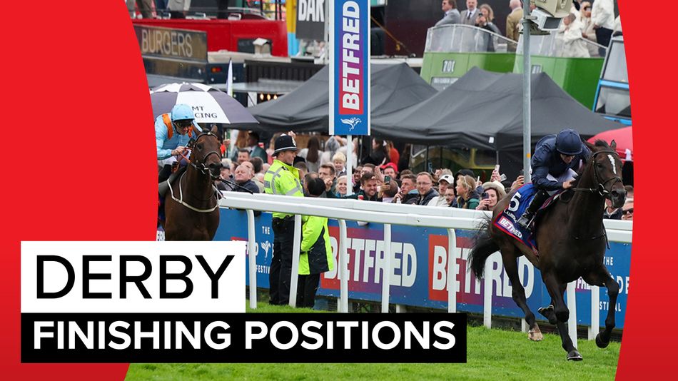 2026 Betfred Derby at Epsom full result: who won and where your horse finished